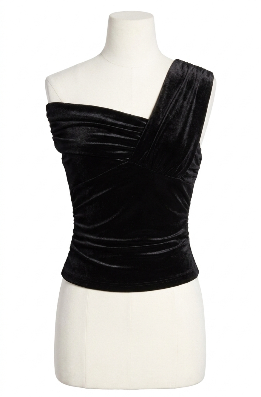 NEW ASTR holly velvet off the shoulder bodysuit in black